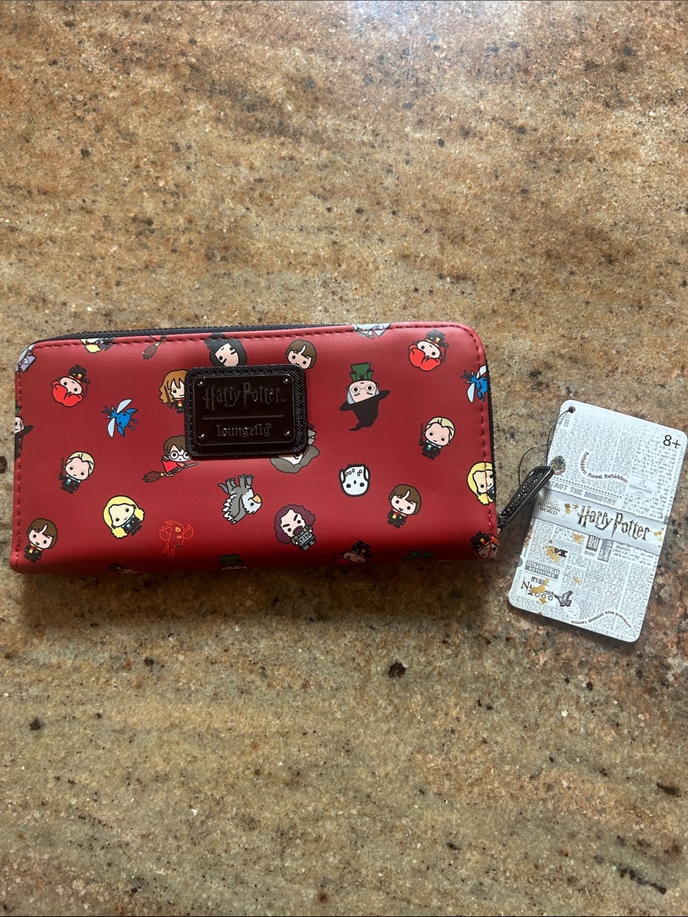 Loungefly Red Harry Potter Chibi Character Zip Wallet